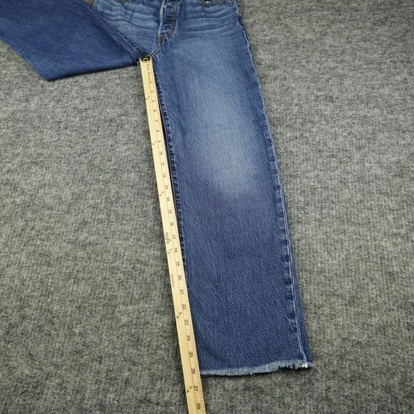Levis Jeans Womens 25X29(26) Blue Denim Ribcage Straight Ankle Premium Casual - Picture 7 of 13